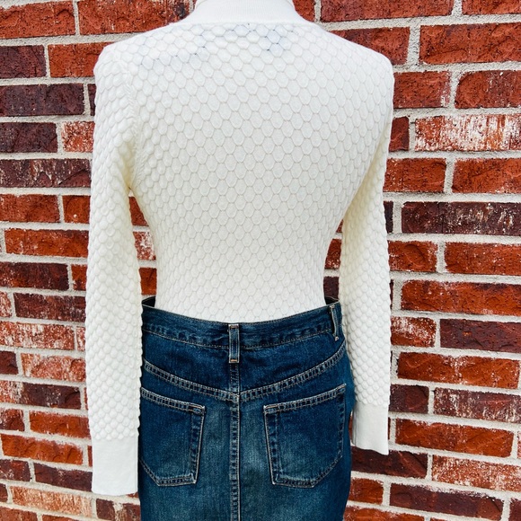 Frayed Hem Denim Skirt - Picture 3 of 5